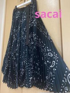 ☆齋藤 飛鳥【未使用に近い美品】★sacai サカイ★ロゴ入！プリーツ スカート 齋藤 飛鳥”【新品 未使用】☆sacai サカイ☆ロゴ入！プリーツ