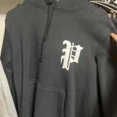 ファットランク　ベーシックロゴパーカー グレー 美品】PHATRNK ベーシックロゴ パーカー グレー ファットランク