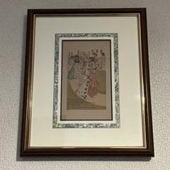 アンティーク　ケイトグリーナウェイ オリジナル　木版画 額装　1884年 アンティーク ケイトグリーナウェイ オリジナル 木版画 額装