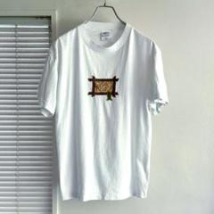 90s〜early 00s USA製 TULTEX 刺繍Tシャツ L ホワイト