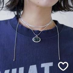 eL+1】stone long necklace シルバー おねさん - メルカリ
