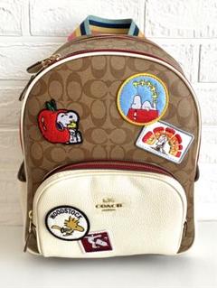 希少‼️コーチcoachリュックキースヘリングコラボワッペンシグネチャーブラウン 希少‼️コーチcoachリュックキースヘリングコラボワッペン