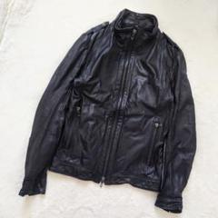 希少 廃盤モデル SHELLAC レザージャケット 本革 ブラック 男の美学 希少 廃盤モデル SHELLAC レザージャケット 本革 ブラック 男の