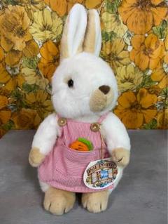 レトロ　うさぎ　ぬいぐるみ　エプロン　にんじん　当時物 ファースト うさぎ エプロン 人参 ぬいぐるみ 昭和レトロ 当時物