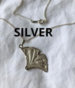 ビンテージ　イチョウの葉　シルバー　ネックレス　SILVER　リーフ