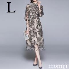 夏 新品 パーティー ドレス ワンピース レディース ベージュ 結婚式 半袖