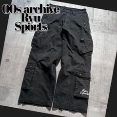 00s archive Ryu Sports ワイドカーゴ ブラックデニムy2k - メルカリ