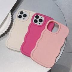 3個セット　未使用　iPhone 15Pro　スマホケース　うねうね　韓国風