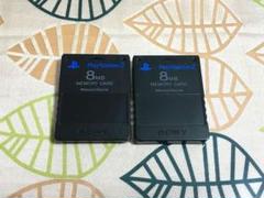 PS2 プレイステーション2用 ソニー純正 メモリーカード ブラック 2枚セット