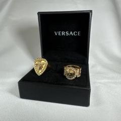 VERSACE ゴールド メデューサ ロゴ リング　箱付き　17号 VERSACE メデューサ グリーク リング メンズ 指輪 ゴールド 新品