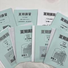 灘シャーペン付】浜学園 小6夏期講習 M灘コース 算数 復習テスト他