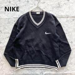 【美品】NIKE　ナイキ　ニット　Vネック　ブラック　L 2025年最新】NIKE ネック：Vネック メンズ ニット・セーターの
