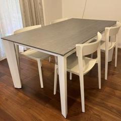 カリガリス　デルタウッド　グレー×ホワイト カリガリス デルタ 伸長式ダイニングテーブル ／ Calligaris
