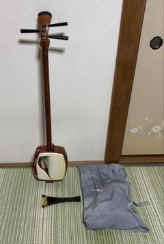 三味線 和楽器 弦楽器 ハードケース付き ジャンク 太鼓破れ