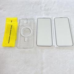 iPhone 15 Pro Max ケース MagSafe 強化ガラス2枚