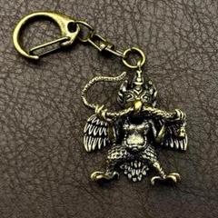 真鍮 キーホルダー キーリング チャーム ヴィンテージ ハンドメイド 神鳥137