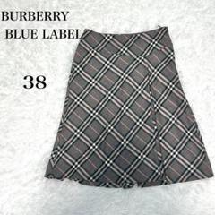BURBERRY BLUE LABEL チェック柄 プリーツスカート 38