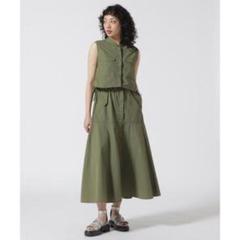 RISLEY リズレー　ノースリーブワンピース カーキオレンジ RISLEY リズレー ノースリーブワンピース カーキオレンジ