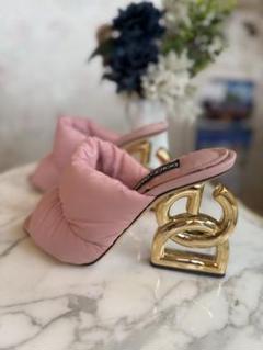 Dolce&Gabbana ピンク パフスリッパ ゴールドヒール s-l400.jpg