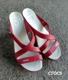 crocs　クロックス　サイプラス　サンダル　赤 W6　23cm　廃盤