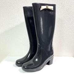 Kate Spade ケイトスペード レインブーツ パール装飾 ブラック 8 Kate Spade ケイトスペード レインブーツ パール装飾 ブラック 8