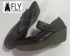 FLY LONDON コンフォート ウエッジ 厚底 ストラップ レザーシューズのサムネイル