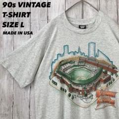 メイドインUSA90sビンテージ古着MLBオリオールズスタジアムプリントTシャツ