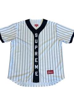 Supreme ストライプ ベースボールシャツ