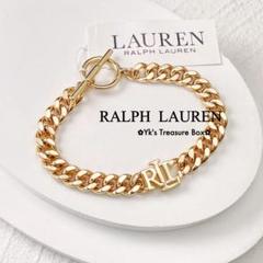 Z351/RALPH LAUREN/希少/ゴールドチェーンRLLブレスレット