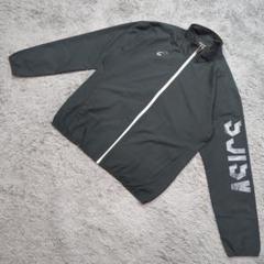 b1688 ASICS アシックス【L】ナイロンジャンバー 黒 軽量