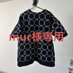 mur　ミナペルホネン　ワンピース　90 タンバリン　長袖　ネイビー mur様専用 ミナペルホネン ワンピース 90 タンバリン 長袖