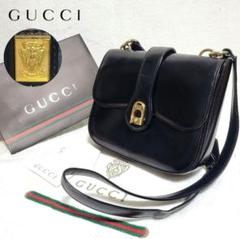 極稀少 グッチ　2WAY ショルダーバッグ ゴールド金具 ターンロック レザー