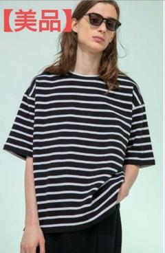 【美品】RIPPLE BORDER TEE/Tシャツ　Lサイズのサムネイル