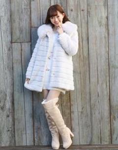 段々ファーコート グレー LIZ LISA 新品 未使用 送料込み