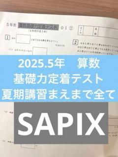 サピックス 現5年生 最新 算数基礎力定着テスト(授業前テスト