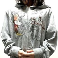 ディズニー こびと 刺繍 スウェット パーカー古着