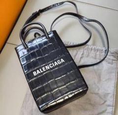 BALENCIAGA クロコダイル風ミニショルダーバッグ