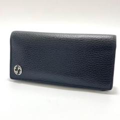 【極美品】グッチ　長財布　三つ折り　ラウンドジップ　インターロッキング　箱付き 極美品/付属品完備○GUCCI グッチ メンズ 長財布 ラウンド