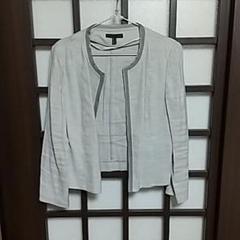 ICB ノーカラージャケットグレー