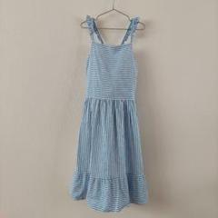 夏色☀️青と白のストライプ ノースリーブワンピース GapKids