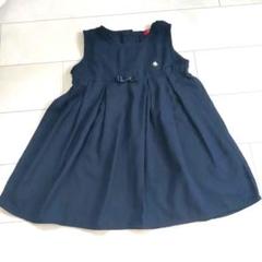 POLO 110cm ネイビー リボン付 ノースリーブ ワンピース 女の子 ポロ