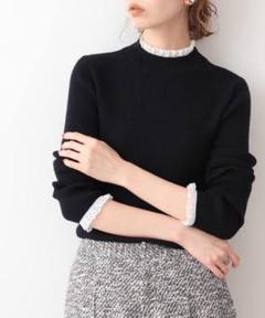 IENA（イエナ）の「レースツキハイネックリブプルオーバー