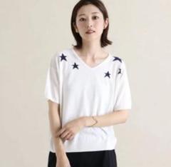 スコットクラブ★定価12,500円 アーガ 星 スターVネックサマーニットのサムネイル