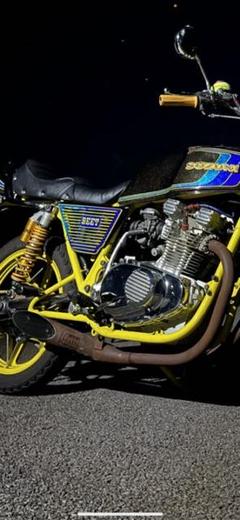 TOKIOパワー　トキオパワー　gs400 東京都のお客様で GS400 TOKIOパワー管 純正バネ エンジン載せ
