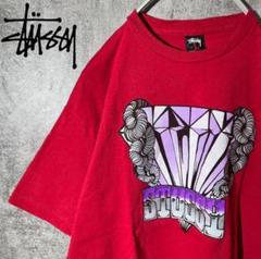 [大人気] ステューシー　Tシャツ　ダイヤモンド　ビックプリント　存在感◎ レア