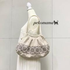 【ミナペルホネン】ハンドメイドリングバッグ　グラニーバッグ　スマイルフラワー mina perhonen - 【ミナペルホネン】ハンドメイドリングバッグ