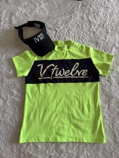 【人気】V12 モックネックTシャツ　Mのサムネイル