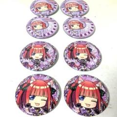 五等分の花嫁 二乃 着ぐるみちびキャラ 百鬼夜行ちびキャラ ラメ缶バッジ