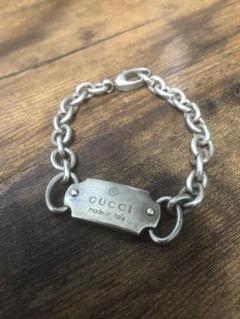GUCCI IDブレス チェーン ブレスレット シルバー プレート