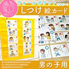 nnnしつけ絵カード 男の子用　視覚支援 発達障害 自閉症 療育グッズ しつけ絵カード 男の子用 視覚支援 発達障害 自閉症 療育グッズ